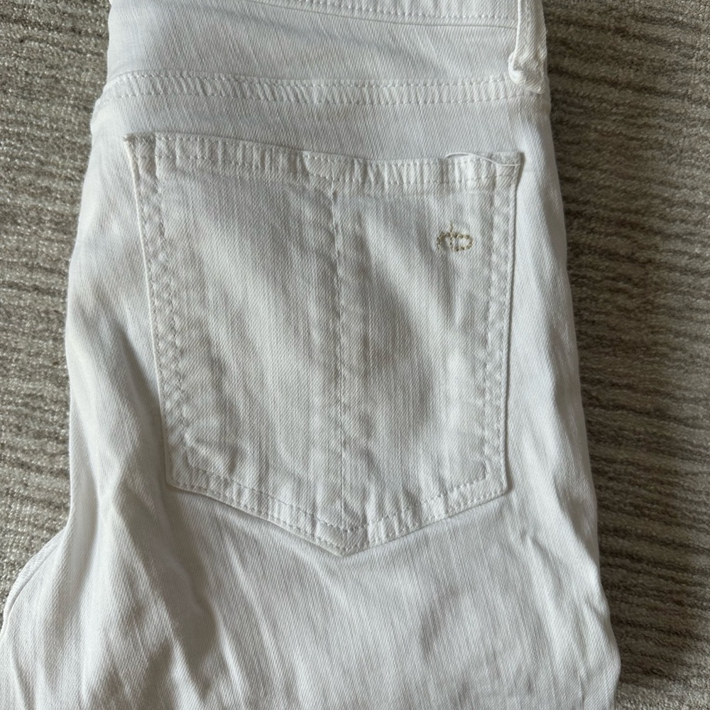 Rag and Bone High Rise White Skinny Jeans